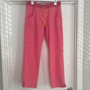 Figs Kade Scrub Pants in Neon Pink